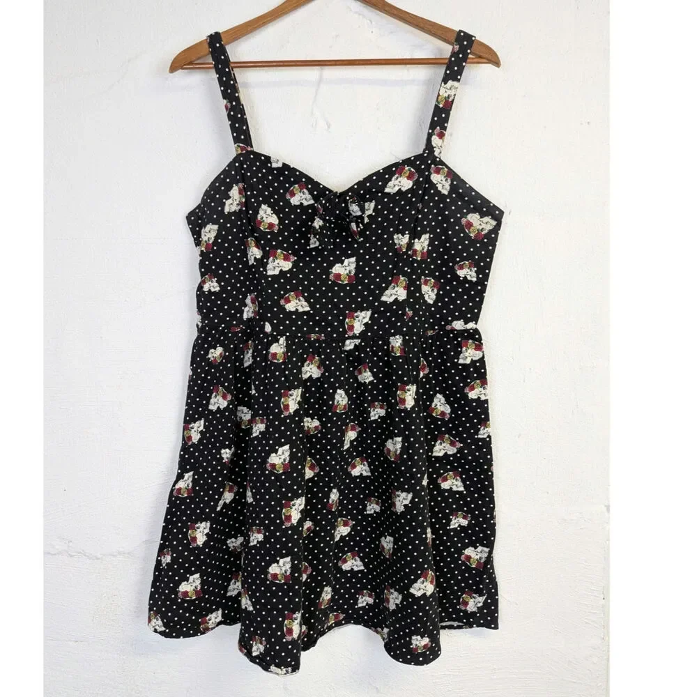 emo skater dress Hot Topic | Dresses | Hot Topic Skater Dress Skulls Flowers Polkadot Black  Emo Rocker Stretch Large